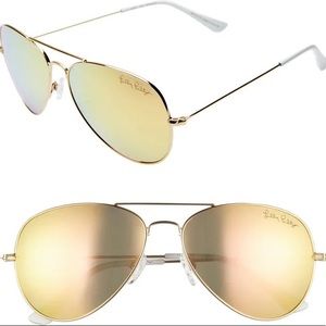 Lilly Pulitzer Lexy Aviator Sunglasses NWT